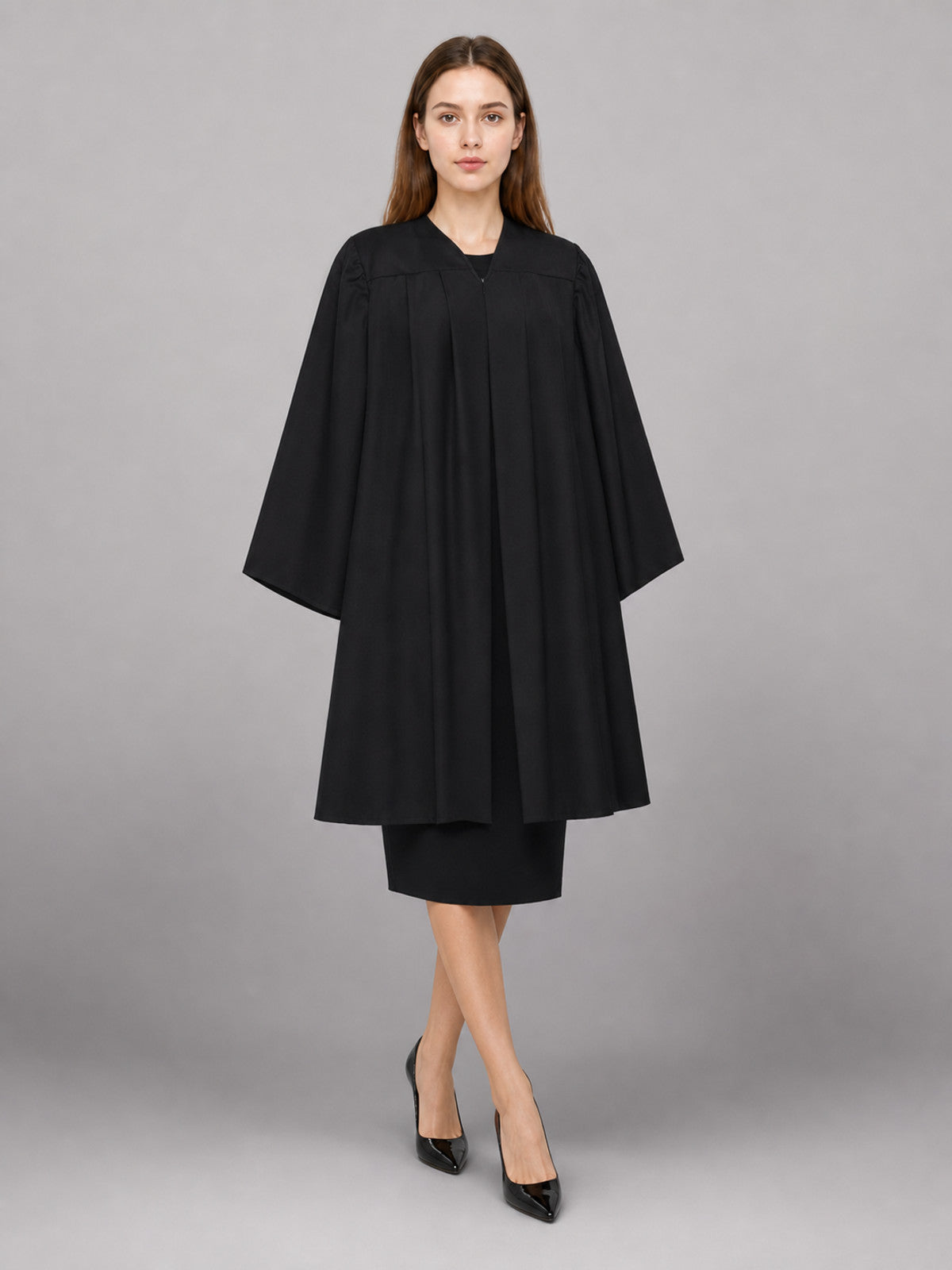 Long Black Hooded Carnival Cloak
