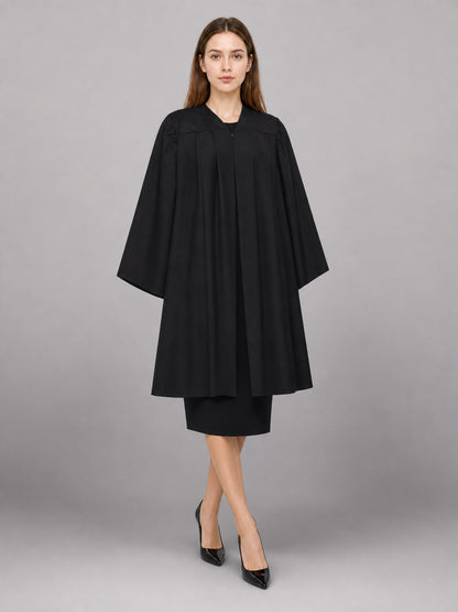 Long Black Hooded Carnival Cloak