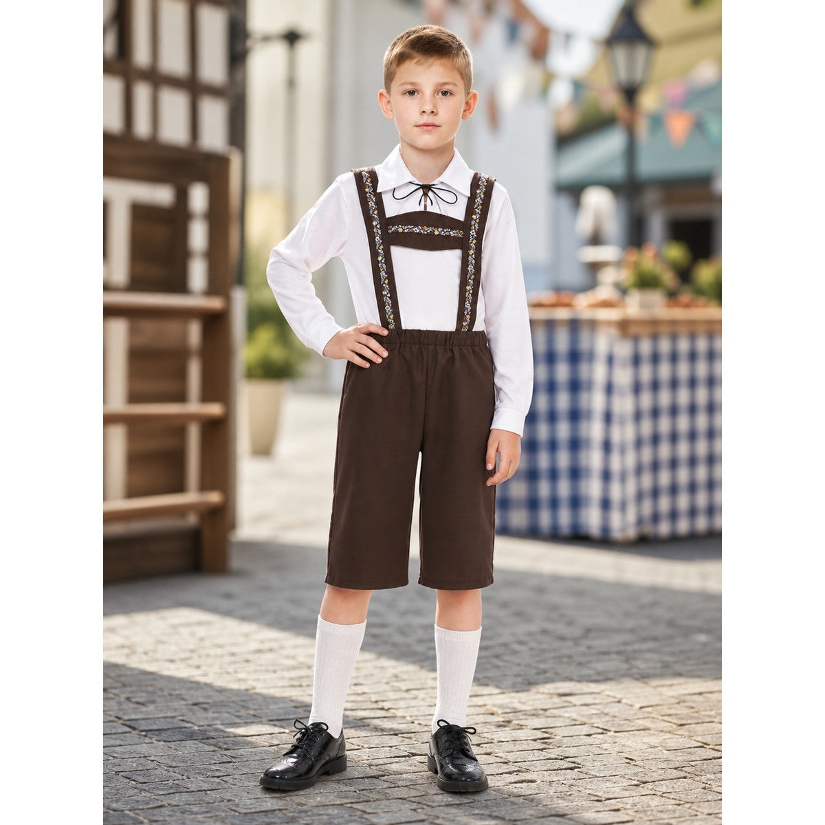 Children’s carnival costume in Alpine style lifestyle view