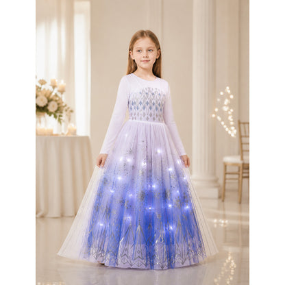 Glowing Snow Queen Carnival Dress for Cosplay lifestyle view