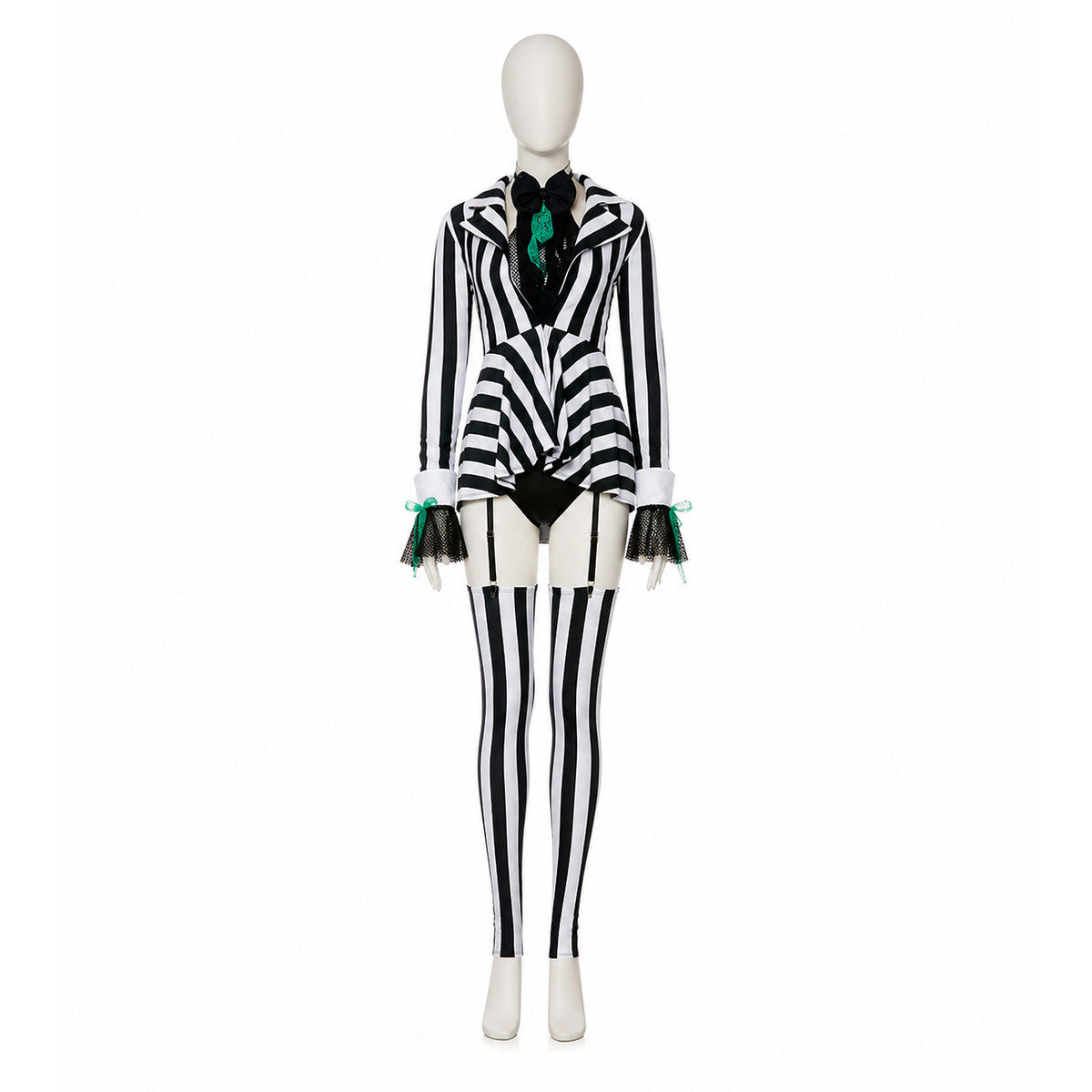 Striped Clown Costume with Skirt for Halloween Costumes detail