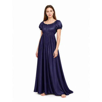 Long Dress with Puff Sleeves and Train Costume Dresses detail