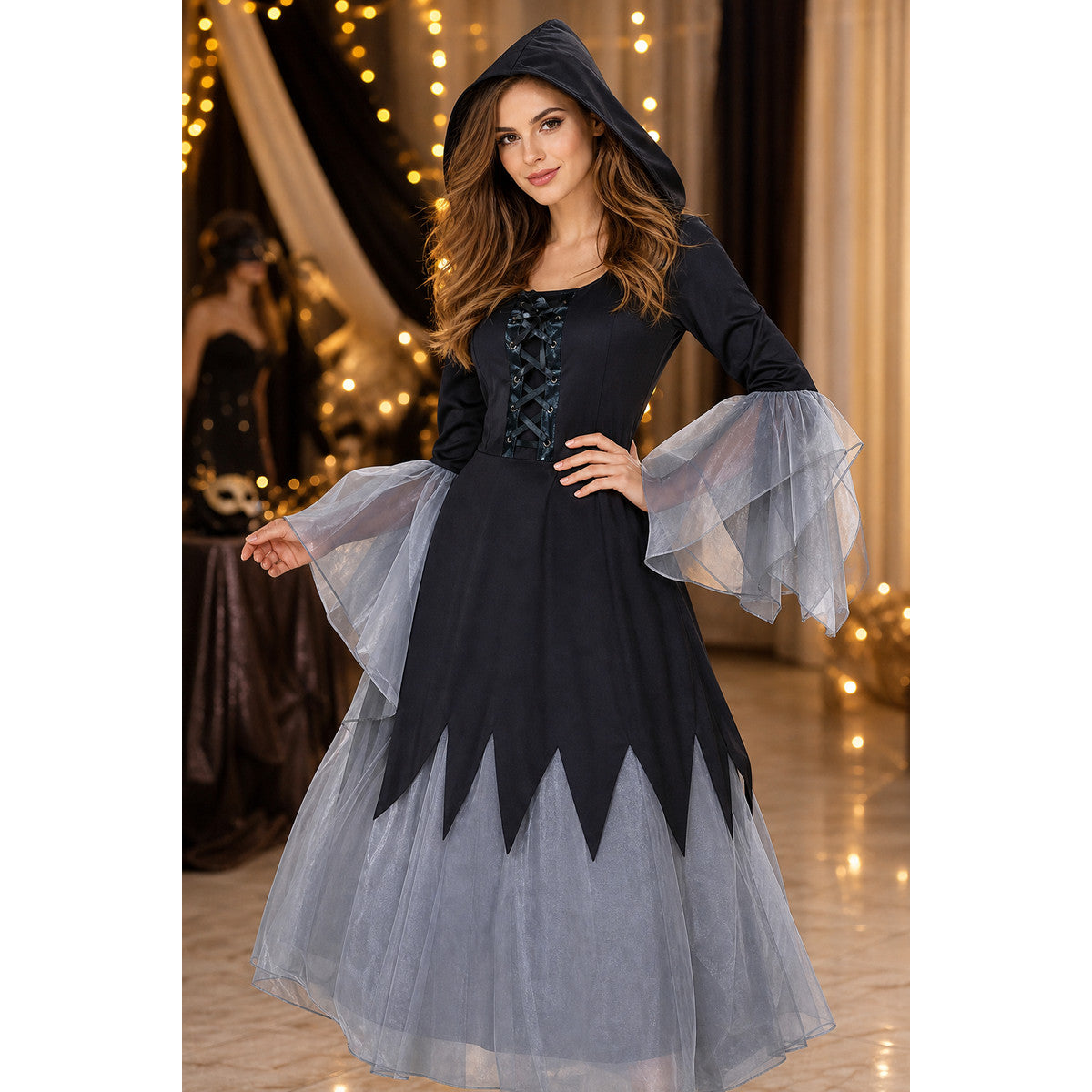 Rental Hooded Dress for Film Shoots lifestyle view