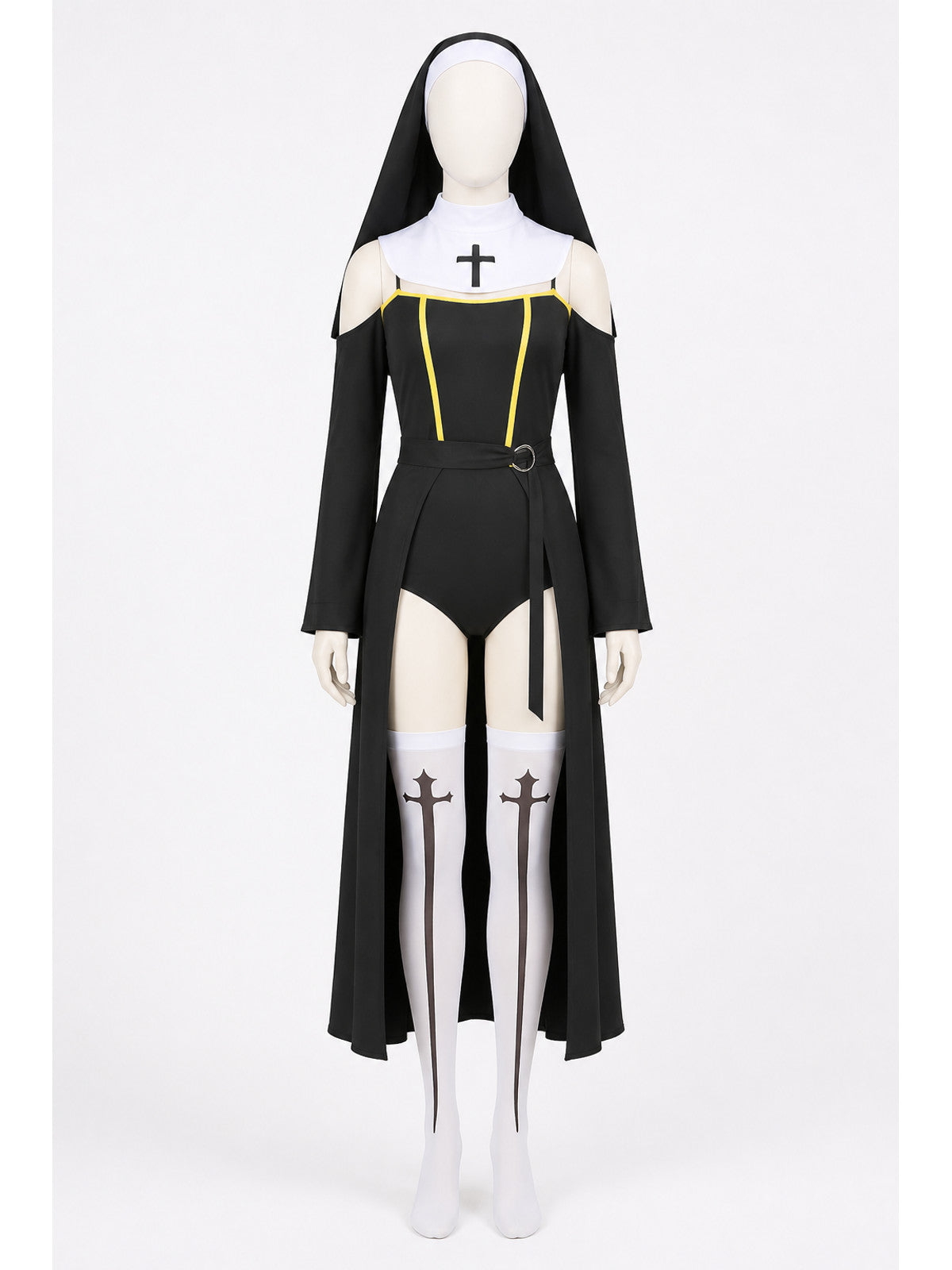 Hooded Carnival Costume with a Cross Costumes detail