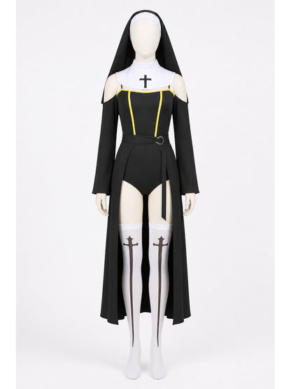 Hooded Carnival Costume with a Cross Costumes detail