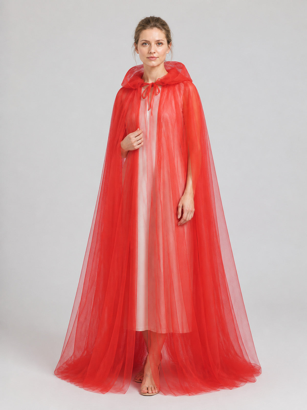 Red Mesh Grim Reaper Hooded Cloak