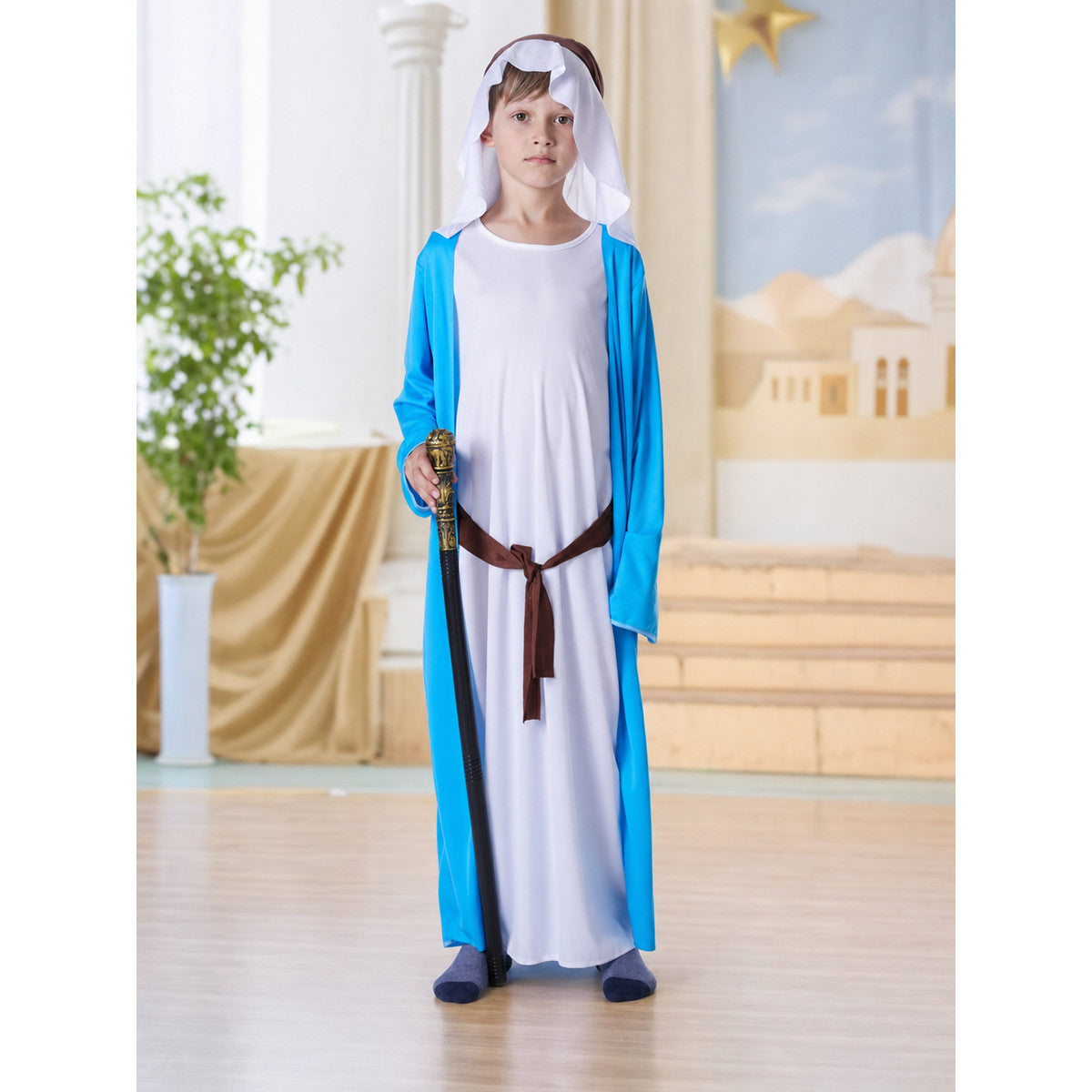 Carnival Costume Long Robe with Belt and Cape lifestyle view