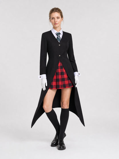 Maka from Soul Eater Cosplay Costume, Red and Black Plaid