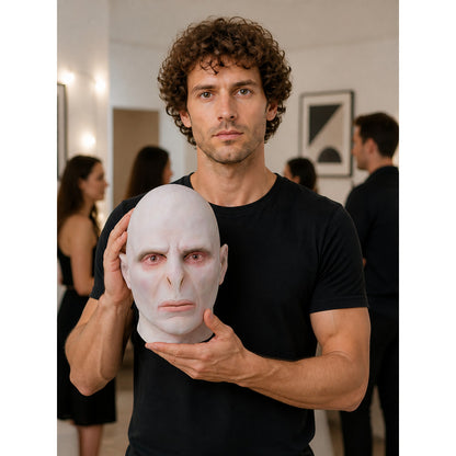 Hairless Carnival Mask with a Long Nose for Halloween lifestyle view