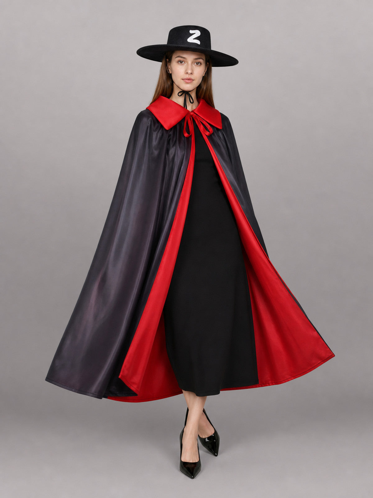 Black and Red Costume Cape with Hat and Mask occasion guide