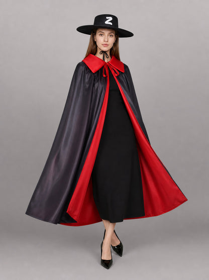 Black and Red Costume Cape with Hat and Mask occasion guide