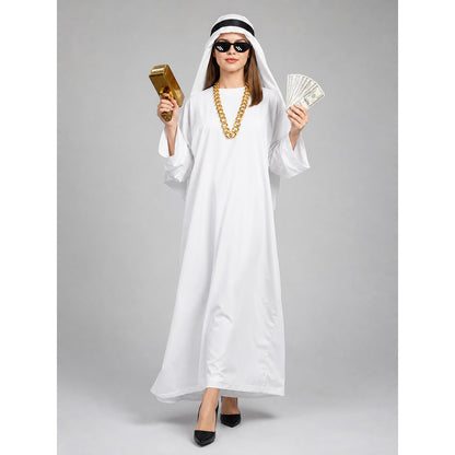 Arabian-style carnival costume with robe and accessories lifestyle