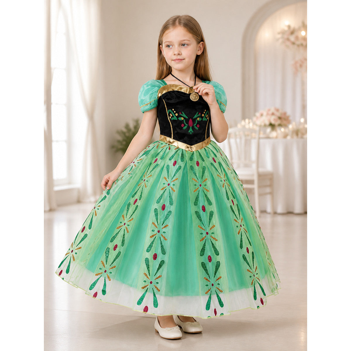Green Princess Costume Dress for Halloween