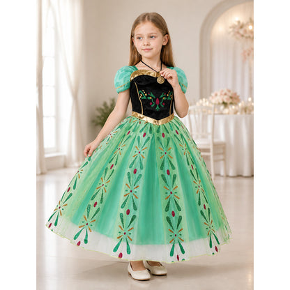 Green Princess Costume Dress for Halloween