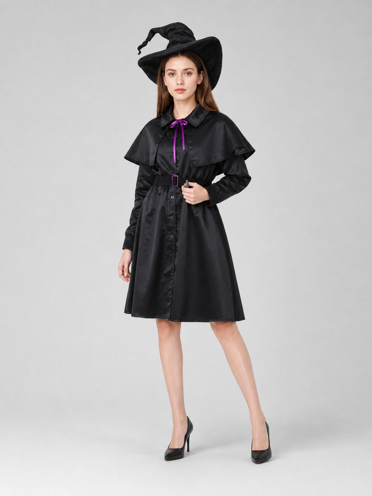 Halloween witch costume with cape and hat Costume Capes detail