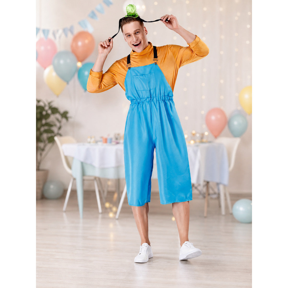 Blue Halloween Cosplay Bib Shorts