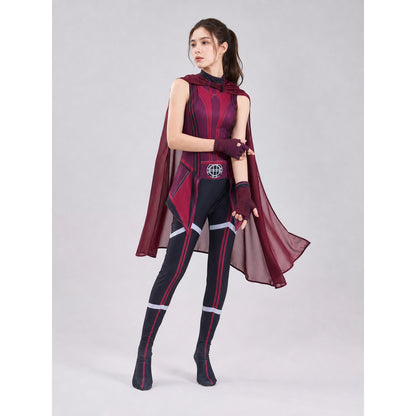 Marvel Scarlet Witch Cosplay Costume with Cape