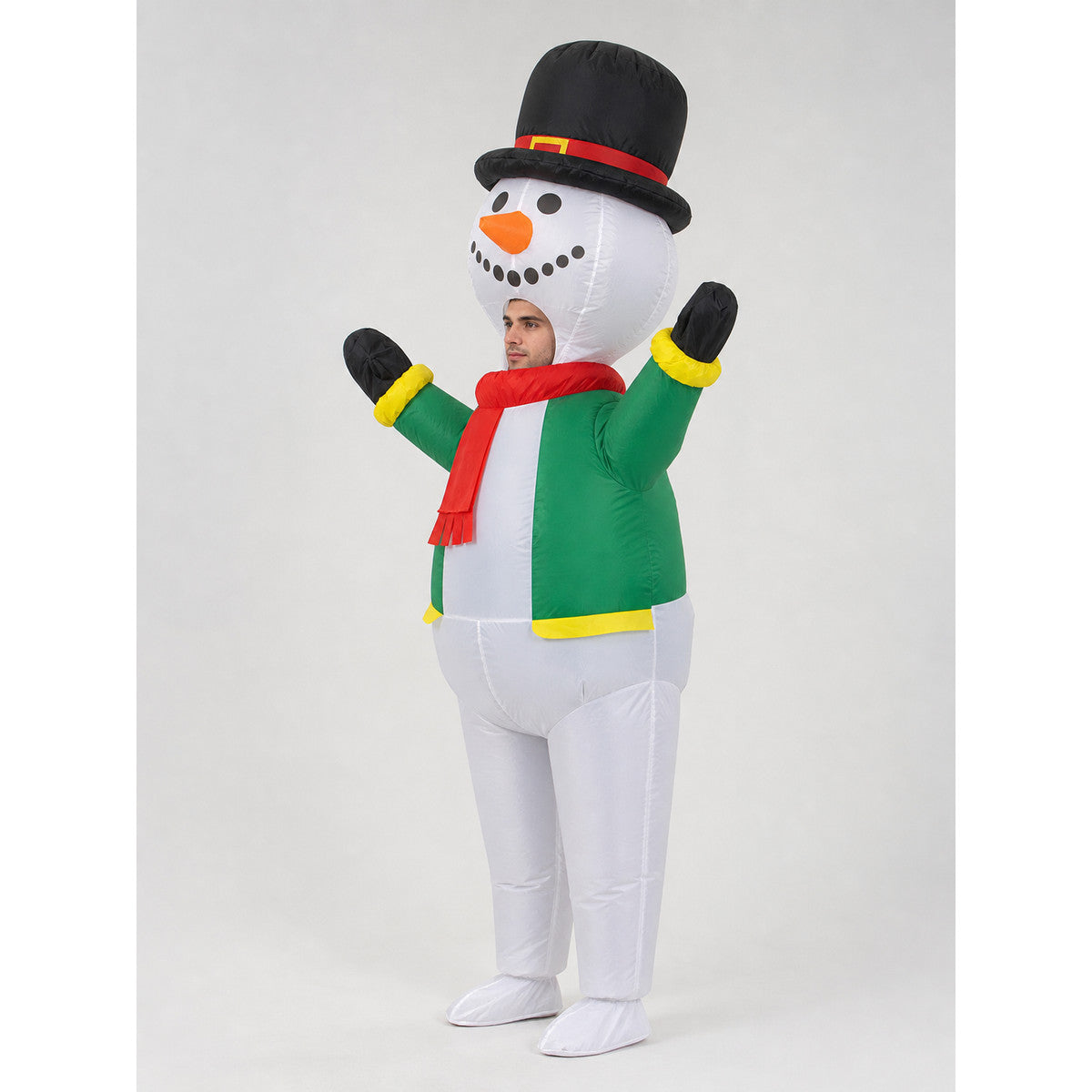 Inflatable Snowman Costume for Holiday Events and Parades side view