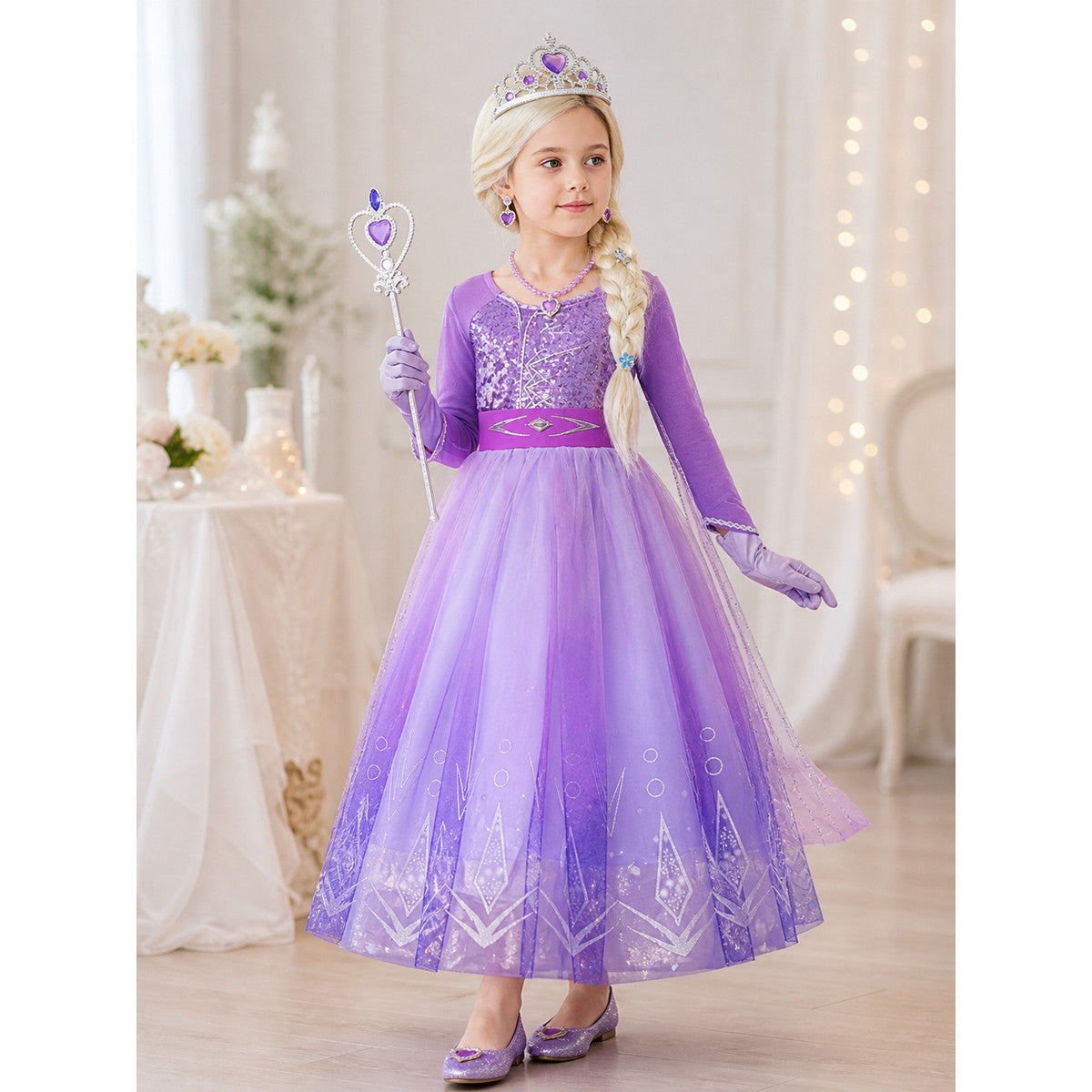 Snow Queen Carnival Costume for Halloween and Cosplay