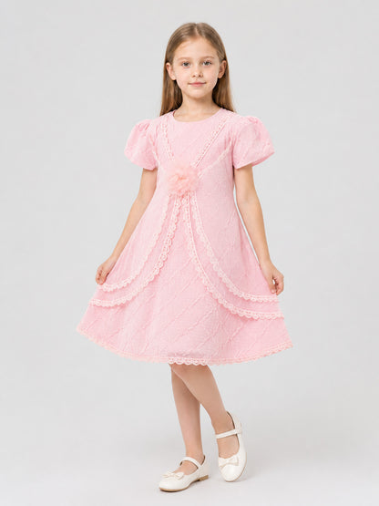 Dressy Princess Dress for Girls with Lace Costume Dresses detail