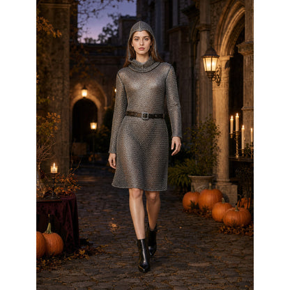 Cosplay Costume: Hooded Dress with Diamond Mesh