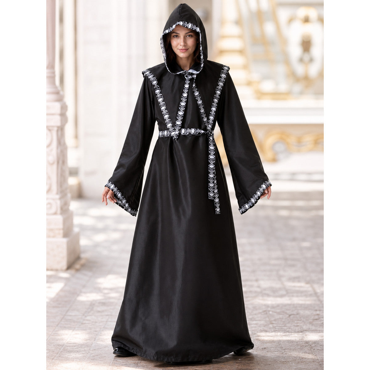 Gothic Hooded Robe with Belt lifestyle