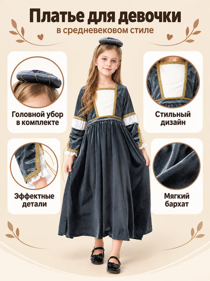 Girls' Long Vampire-Style Dress lifestyle view