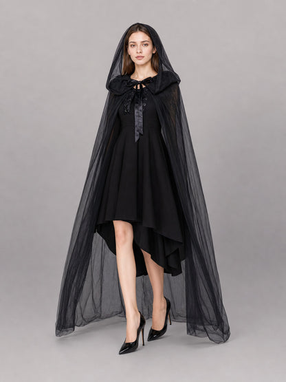 Black Hooded Carnival Cape for Cosplay occasion guide