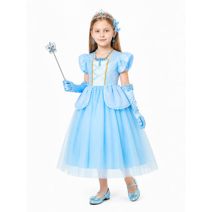 Cinderella Costume with Blue Dress and Accessories Costume Dresses detail