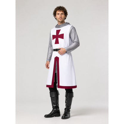 Templar Costume with Red Cross and Chainmail Costumes detail