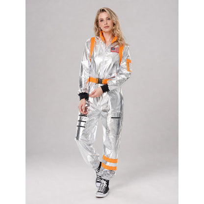 Astronaut Costume, Silver Jumpsuit for Cosplay