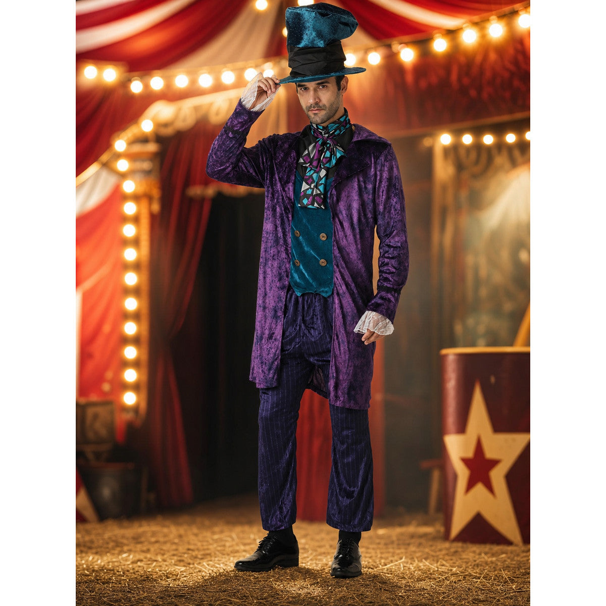 Theatrical Costume with Top Hat, Purple Ensemble lifestyle