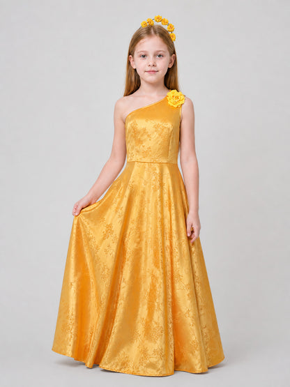 Judy Cosplay Dress, Yellow, Long, with Flowers Costume Dresses detail