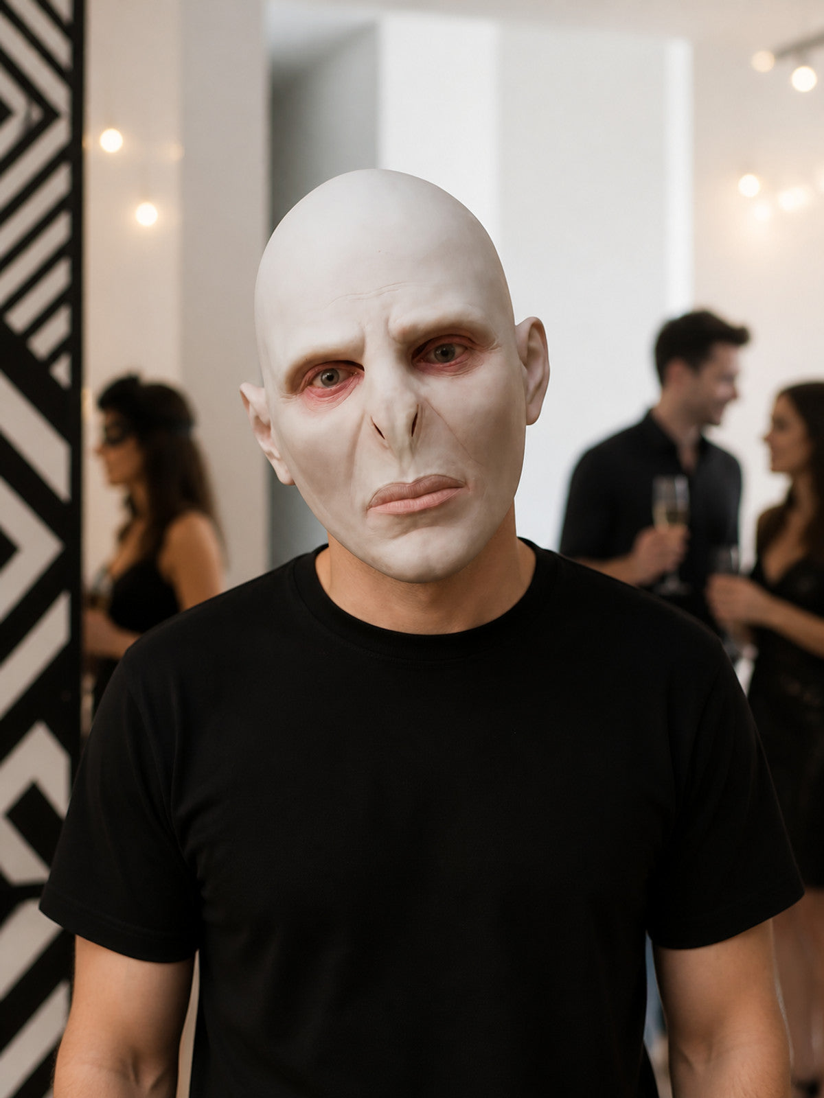 Bald-Head Halloween Carnival Mask lifestyle view