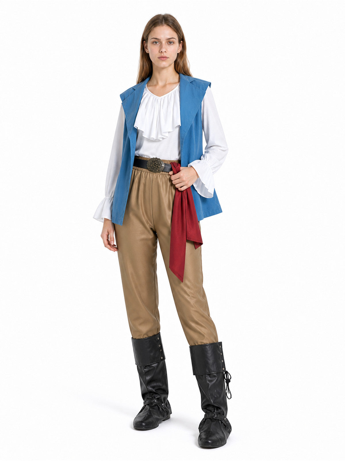Pirate Cosplay Costume with Vest and Belts