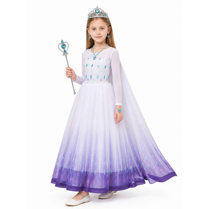 Elsa Long-Sleeve Dress with a Full Skirt Costume Dresses detail
