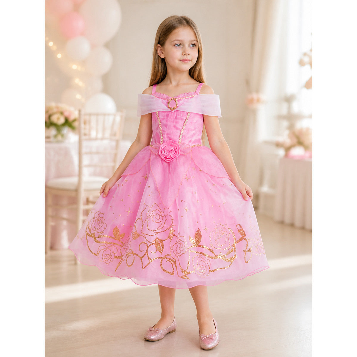 Halloween Princess Costume with Pink Dress lifestyle view