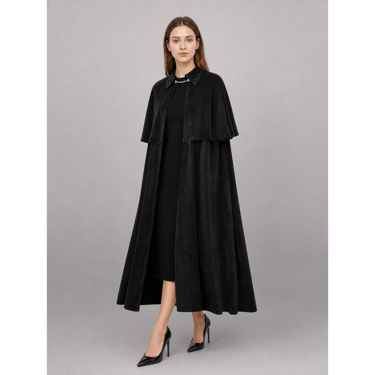 Black Cape Cloak with Collar and Closure for Cosplay occasion guide