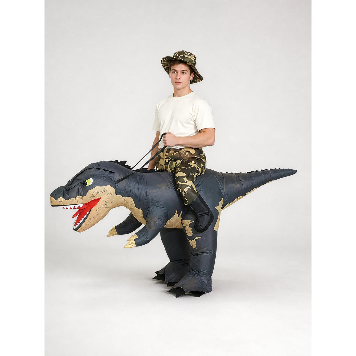 Inflatable Dinosaur Costume for Parties and Cosplay on-model front view