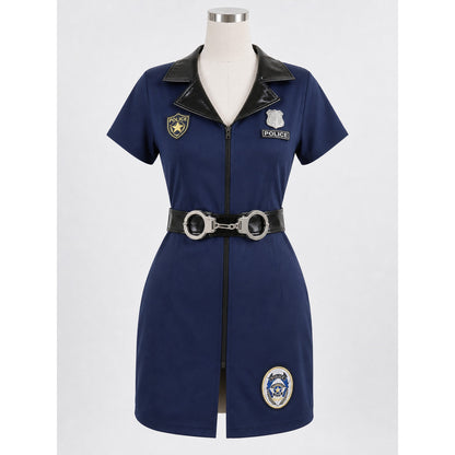Police Costume for Cosplay and Theme Parties front detail view