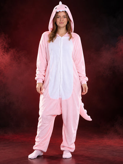 Hooded Dinosaur Design One-Piece Pajamas