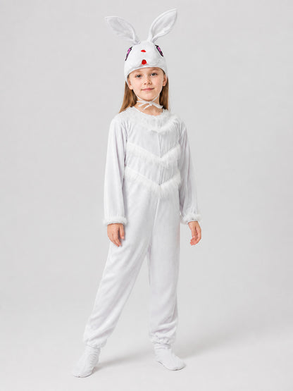 Bunny Costume: White Jumpsuit with Ears Costumes detail