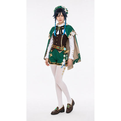 Venti Cosplay Costume with Wig and Cape Costume Capes detail