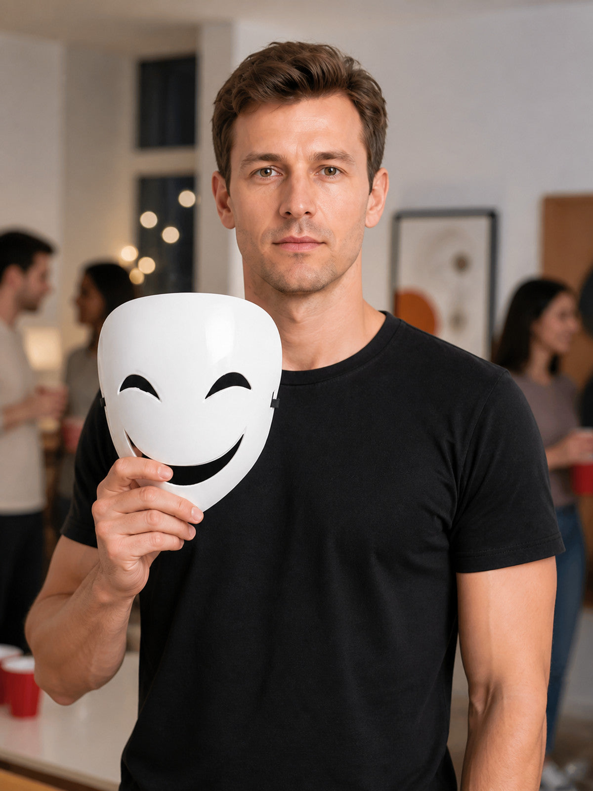 White Carnival Mask for Halloween and Cosplay