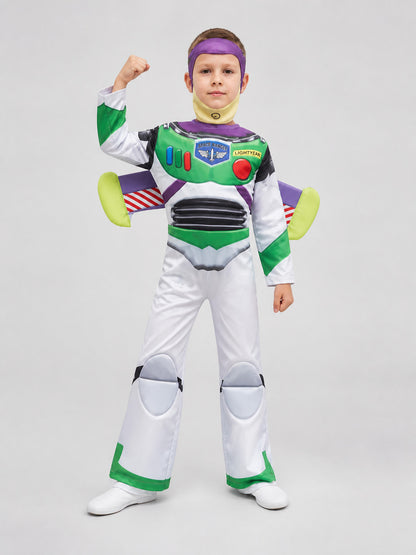 Buzz Lightyear Costume: Jumpsuit, Mask, and Wings Costume Masks detail