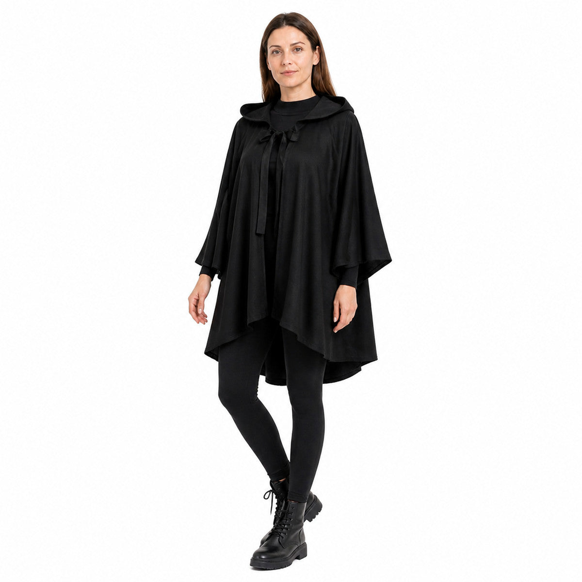 Black Hooded Cape for Halloween Costume Capes detail