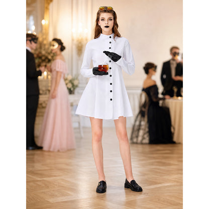 Halloween cosplay costume dress with buttons