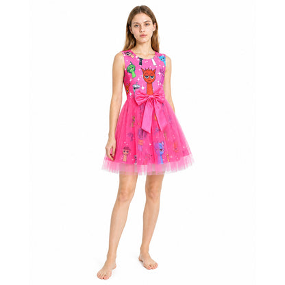 Sprunki Cosplay Dress with Full Tulle Skirt and Bow Costume Dresses detail