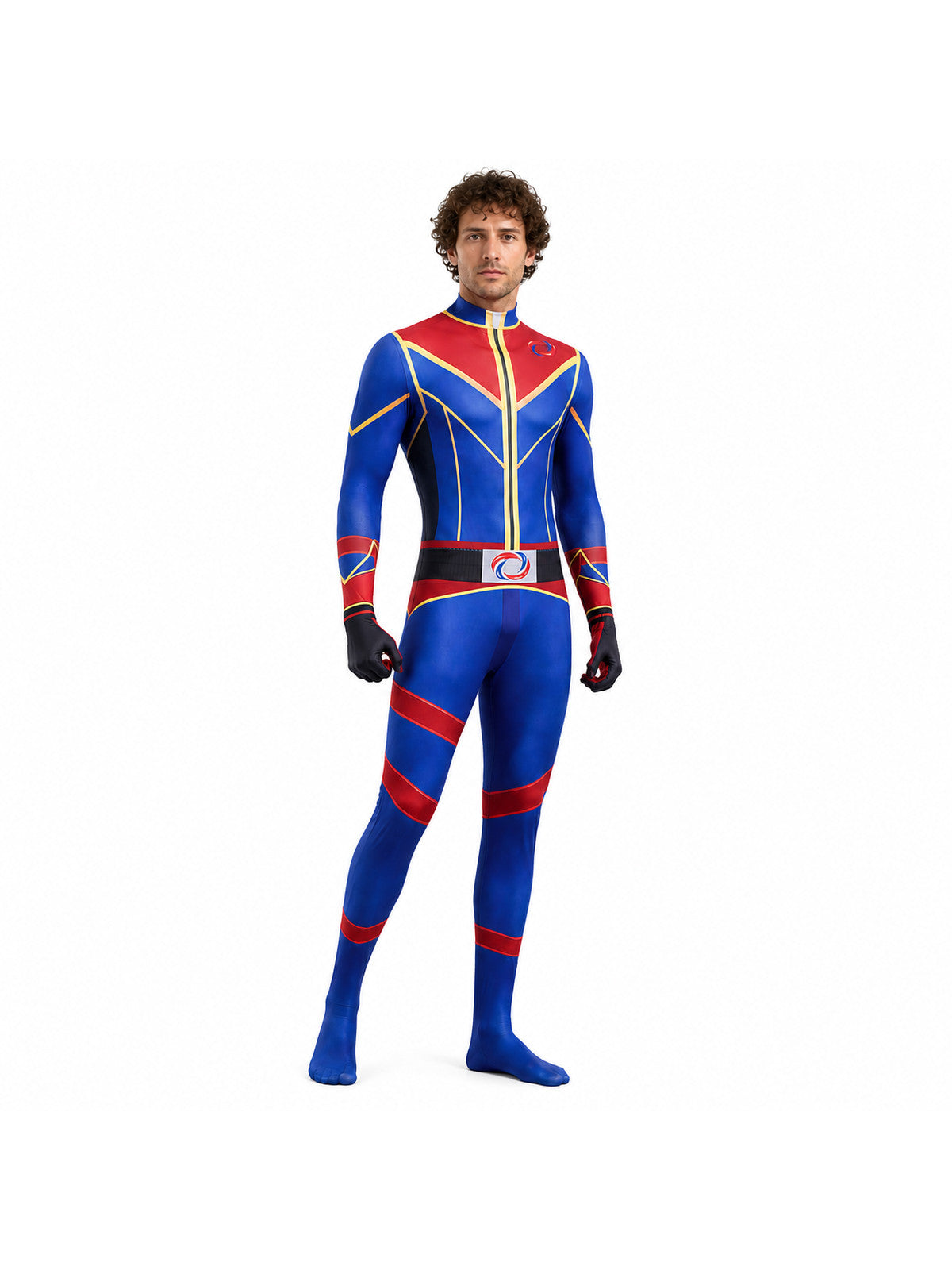 Cosplay Jumpsuit Costume with Geometric Print Costumes detail