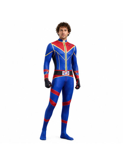 Cosplay Jumpsuit Costume with Geometric Print Costumes detail